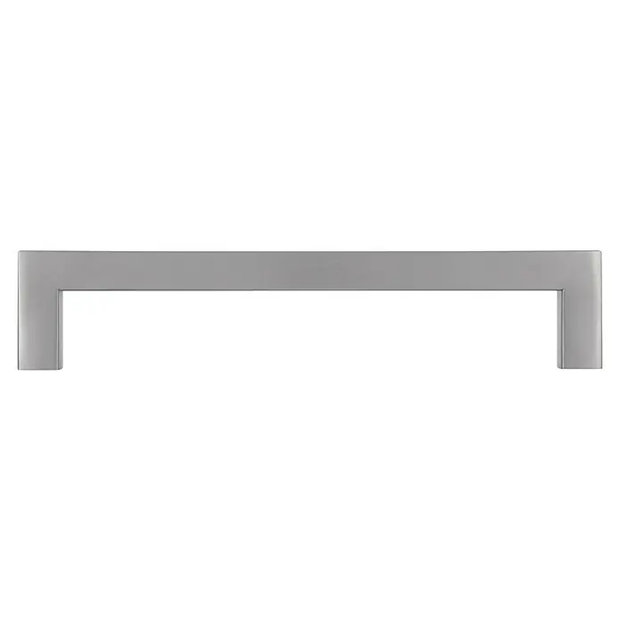 Siro Möbelgriff - Typ Möbelgriff: Bügel, Sonstige, Sonstige, Länge: 172 mm, Rechteckig - Aufnahme eines eleganten, modernen silbernen Dunstabzugshaubendesigns, das sich ideal für jede moderne Küche eignet.