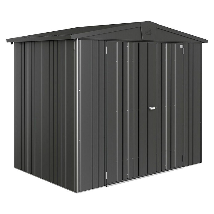 Biohort Gerätehaus Europa (Dunkelgrau Metallic, 1,56 x 2,44 x 2,03 m, Stahlblech)