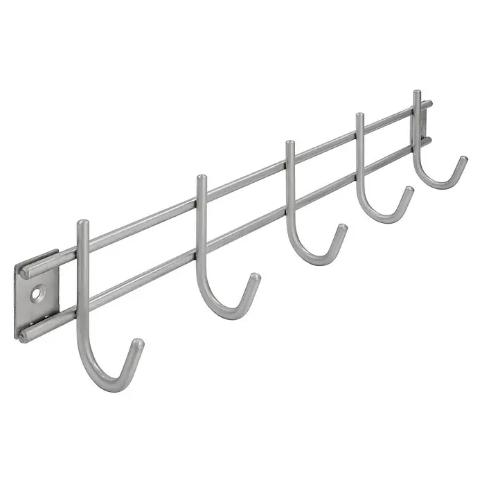 Siro Garderobenleiste 380N1V1E - L x B x H: 380 x 80 x 50 mm, Anzahl Haken: 5 Stk. - Wandgarderobe mit mehreren Haken aus Metall, ideal für Jacken und Accessoires. Praktische und stilvolle Lösung für die Aufbewahrung.