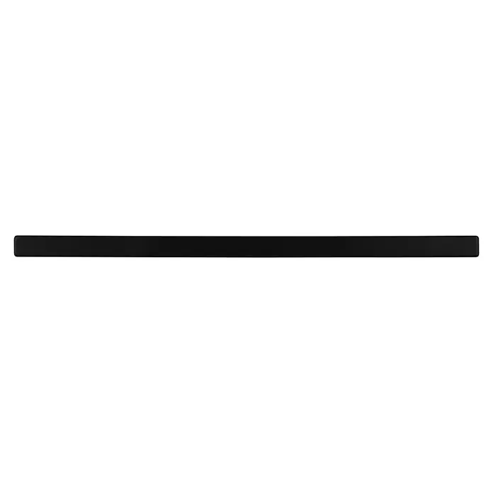 Siro Möbelgriff - Typ Möbelgriff: Bügel, L x B: 168 x 8 mm, Schwarz, Material Möbelgriff: Sonstige - Eine elegante, schwarze Soundbar mit subtilen Lichtern oben und unten für ein immersives Klangerlebnis.