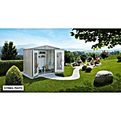 Biohort Gerätehaus Europa (Silber Metallic, 1,56 x 3,16 x 2,09 m, Stahlblech)