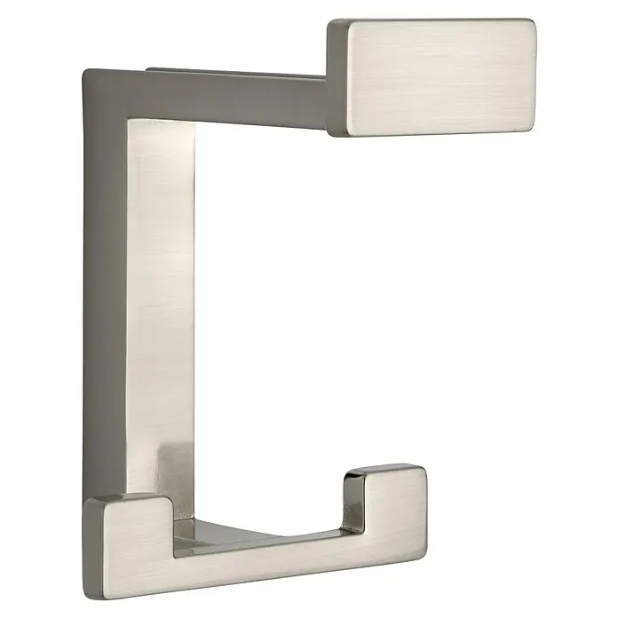 Siro Garderobenhaken 2324/ZN21 - L x B x H: 70 x 92 x 80 mm, Anzahl Haken: 1 Stk., Farbe: Edelstahl - Nahaufnahme eines modernen Handtuchhalters aus gebürstetem Nickel. Das schlichte Design passt perfekt in jedes Badezimmer.