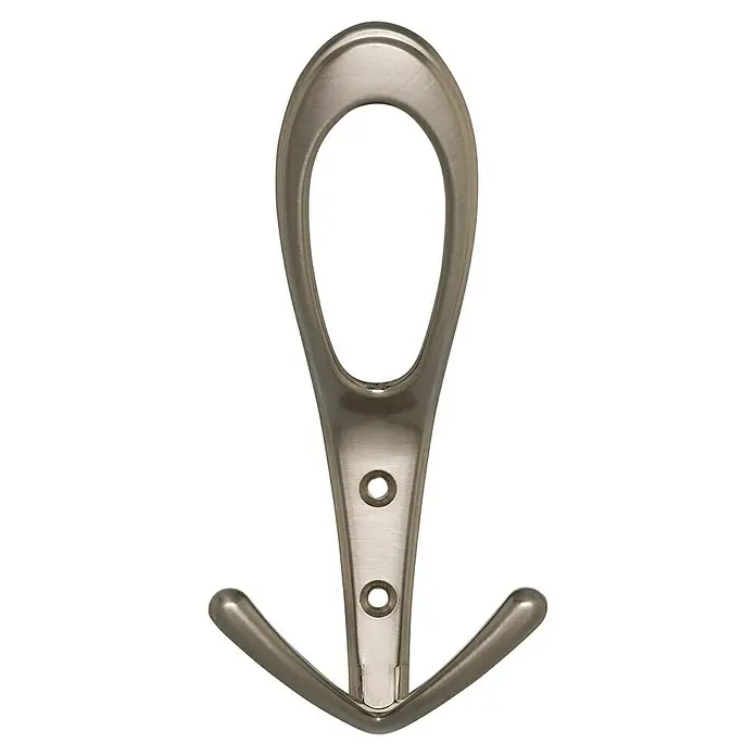 Siro Garderobenhaken 1653/ZN21 - L x B x H: 76 x 71 x 161 mm, Silber, Metall - Eleganter Garderobenhaken aus Metall. Dieser Doppel-Mantelhaken ist ideal für Flur, Bad oder Schlafzimmer und bietet praktischen Stauraum.