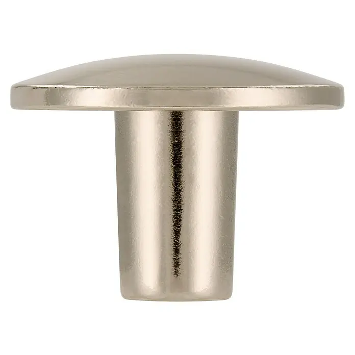 Siro Möbelknopf - Typ Möbelgriff: Knopf, Sonstige, Vernickelt, Silber, Durchmesser: 30 mm - Nahaufnahme eines silberfarbenen Möbelknopfs. Das edle Design eignet sich ideal für Schubladen und Schränke und verleiht jedem Raum Eleganz.