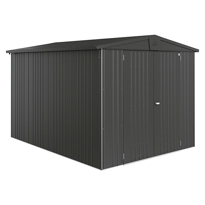 Biohort Gerätehaus Europa (Dunkelgrau Metallic, 3 x 2,44 x 2,03 m, Stahlblech)