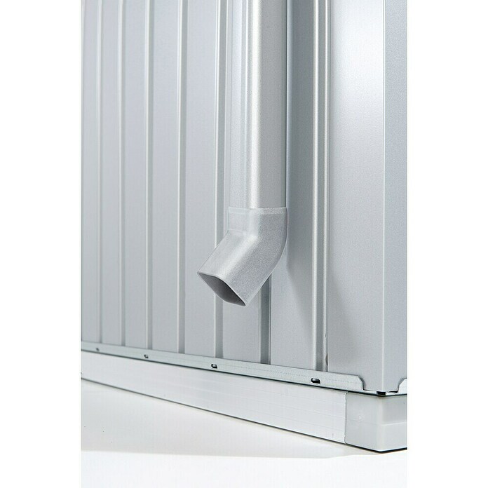 Biohort Europa Regenfallrohr-Set (Silber Metallic, Länge: 1,7 m)