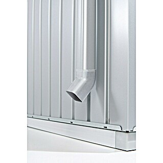 Biohort HighLine Regenfallrohr-Set (Passend für: Biohort HighLine Gerätehäuser, Silber Metallic, Länge: 205,5 cm)