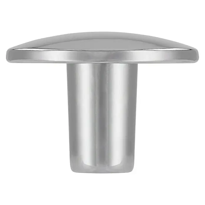 Siro Möbelknopf - Typ Möbelgriff: Knopf, Sonstige, Verchromt, Silber, Durchmesser: 30 mm - Nahaufnahme eines glänzenden, silbernen Nietstifts, ideal für Handwerksprojekte und modische Akzente. Er bietet hochwertige Verarbeitung und vielseitige Einsatzmöglichkeiten.