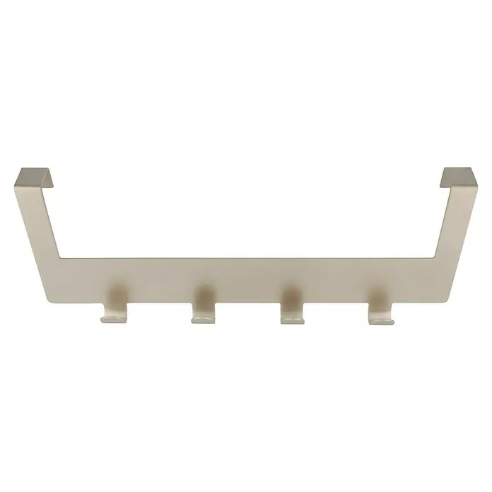 Siro Türgarderobe - L x H: 255 x 100 mm, Vernickelt - Nahaufnahme eines robusten Metallregals mit minimalistischem Design und sauberer Verarbeitung, ideal für moderne Einrichtungen.