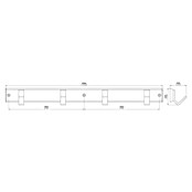 HAKENLEISTE ALU     WEISS 2083-450AL1A4