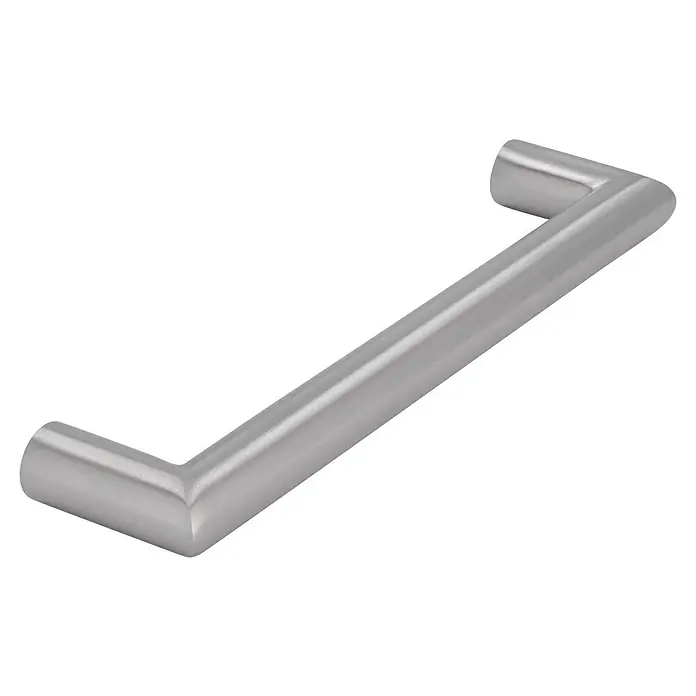 Siro Möbelgriff - Typ Möbelgriff: Bügel, Sonstige, Sonstige, Länge: 140 mm - Silberner Möbelgriff in Winkelform, ideal für moderne Schränke und Schubladen. Das schlichte Design passt zu vielen Einrichtungsstilen.