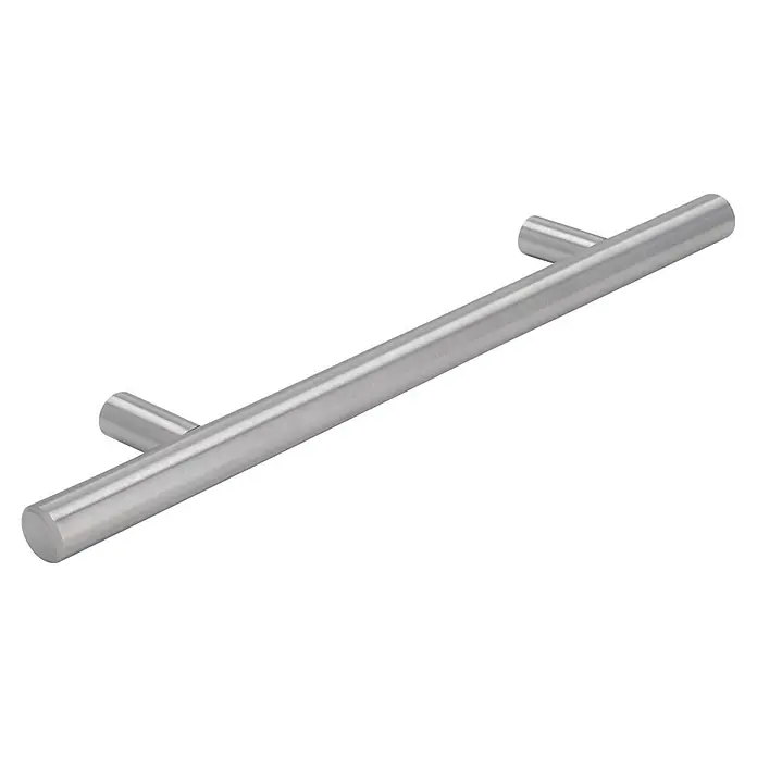 Siro Möbelgriff - Typ Möbelgriff: Stange, Stahl, Länge: 208 mm - Silberner Möbelgriff aus Edelstahl mit modernem, minimalistischem Design für Schubladen, Schränke und andere Möbelstücke.
