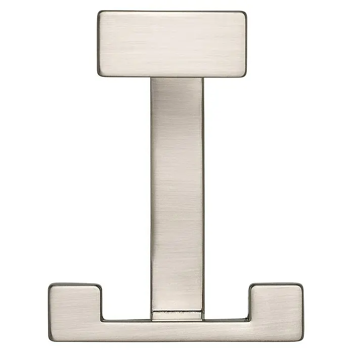 Siro Garderobenhaken 2324/ZN21 - L x B x H: 70 x 92 x 80 mm, Anzahl Haken: 1 Stk., Farbe: Edelstahl - Eleganter Kleiderhaken in gebürstetem Nickel. Der moderne Haken bietet Platz für Jacken und Handtücher im Badezimmer oder Flur.
