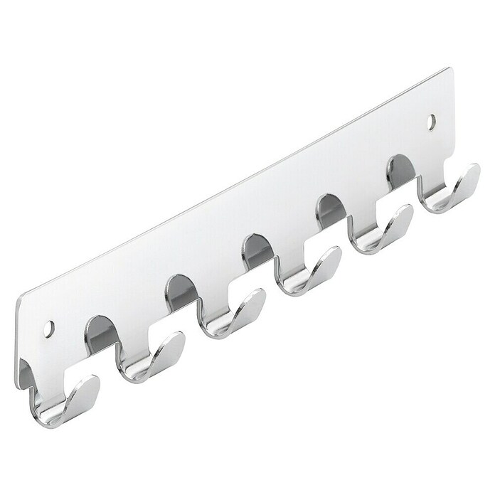 Siro Garderobenleiste 1603-240ZN1 (L x B x H: 240 x 41 x 16 mm, Anzahl Haken: 6 Stk., Verchromt poliert) | BAUHAUS