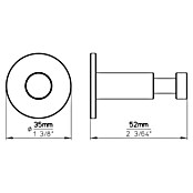 Siro Garderobenhaken (L x B x H: 35 x 35 x 52 mm, Anzahl Haken: 1 Stk.) | BAUHAUS