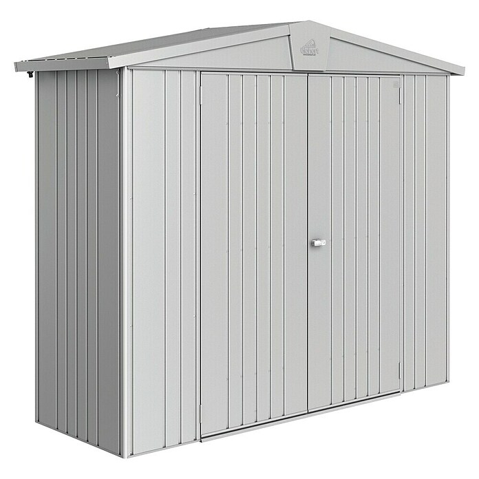 Biohort Gerätehaus Europa (Silber Metallic, 0,84 x 2,44 x 2,03 m, Stahlblech)