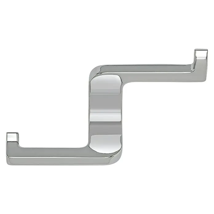 Siro Garderobenhaken 2377/ZN1 - L x B x H: 108 x 63 x 37 mm, Anzahl Haken: 1 Stk. - Der glänzende, verchromte Toilettenpapierhalter präsentiert ein modernes, eckiges Design, das in jedem Badezimmer ein echter Hingucker ist.
