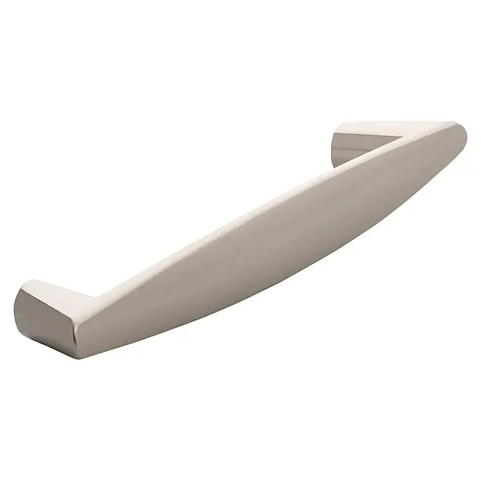 Siro Möbelgriff - Typ Möbelgriff: Bügel, Sonstige, Vernickelt, Breite: 19 mm - Ein moderner, gebogener Möbelgriff in Silberoptik, ideal für Schubladen oder Schränke, vereint Funktionalität mit elegantem Design.