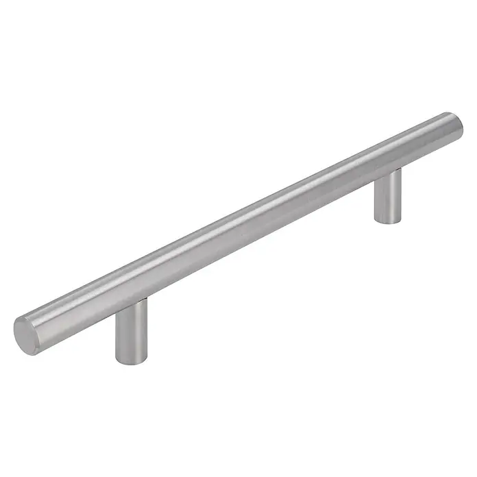 Siro Möbelgriff - Typ Möbelgriff: Stange, Stahl, Länge: 208 mm - Silberfarbene Metallstange für verschiedene Anwendungen, die durch ihre robuste Bauweise und ihr elegantes Aussehen besticht.
