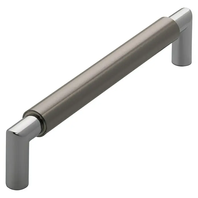 Siro Möbelgriff - Typ Möbelgriff: Bügel, Sonstige, Sonstige, Silber, Länge: 172 mm - Bild einer modernen Türgriffstange mit Metalleffekt. Ein stilvolles Detail für moderne Möbel.