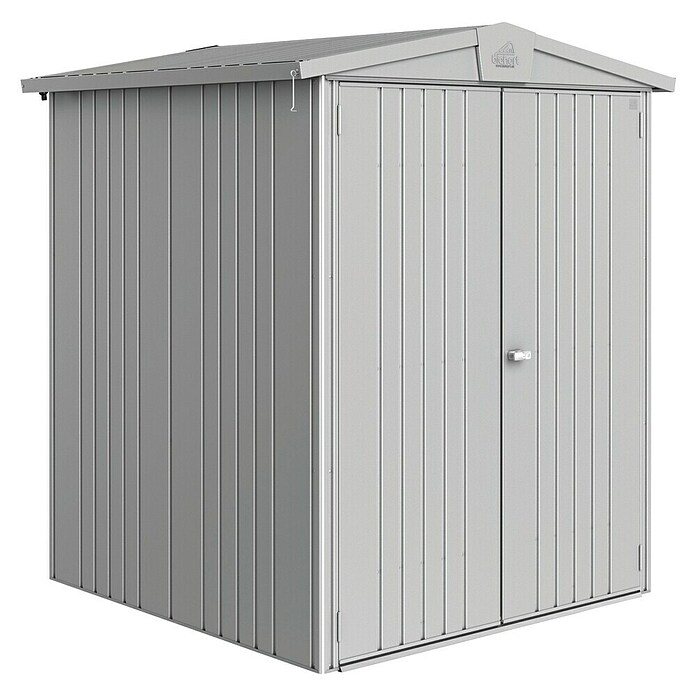 Biohort Gerätehaus Europa (Silber Metallic, 1,56 x 1,72 x 1,96 m, Stahlblech)