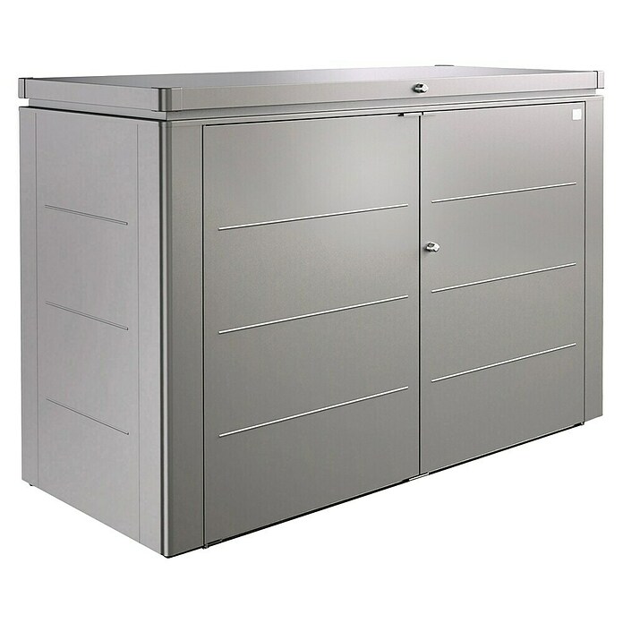 Biohort Garten-Aufbewahrungsbox Highboard 200 (Quarzgrau Metallic, 200 x 84 x 127 cm, Aluminium)