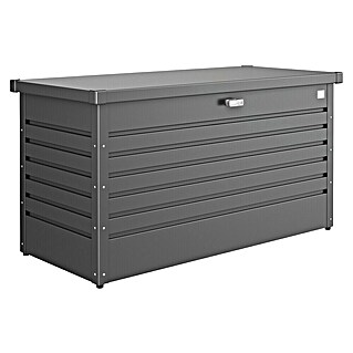 Biohort FreizeitBox Gartenbox 130 (L x B x H: 134 x 62 x 71 cm, Dunkelgrau Metallic, Stahl)
