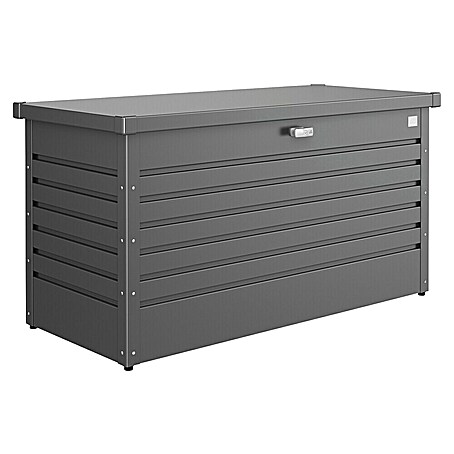 Biohort FreizeitBox Gartenbox 130 (L x B x H: 134 x 62 x 71 cm, Dunkelgrau Metallic, Stahl)