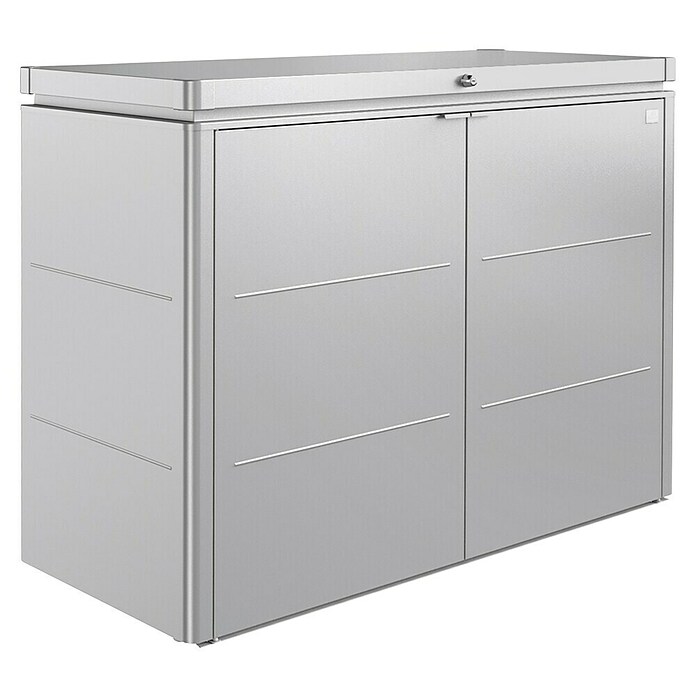 Biohort Aufbewahrungsschrank HighBoard (0,7 x 1,6 x 1,18 m, Silber Metallic, Doppelflügeltür)