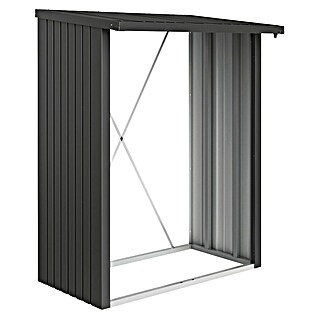 Biohort WoodStock Kaminholzregal WoodStock (Stahl, Dunkelgrau Metallic, B x T x H: 157 x 102 x 199 cm)