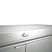 Biohort Aufbewahrungsschrank HighBoard (0,84 x 2 x 1,27 m, Silber Metallic, Doppelflügeltür)
