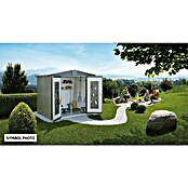 Biohort Gerätehaus Europa (Quarzgrau, 2,28 x 2,44 x 2,03 m, Stahlblech)