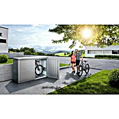 Biohort Garten-Aufbewahrungsbox Highboard 200 (Quarzgrau Metallic, 200 x 84 x 127 cm, Aluminium)