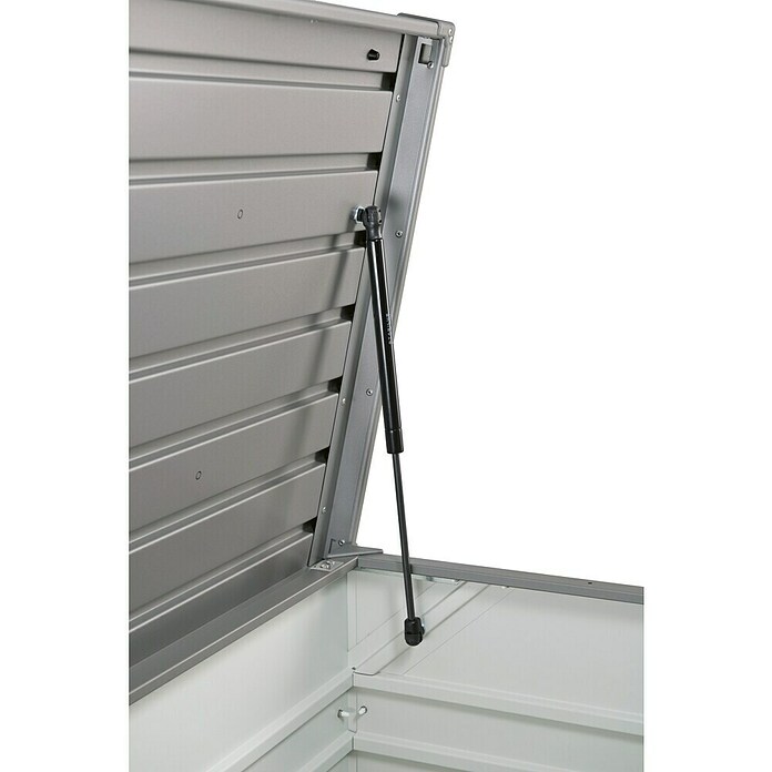 Biohort Garten-Aufbewahrungsbox FreizeitBox 130 (Quarzgrau, 134 x 62 x 71 cm, Stahlblech)