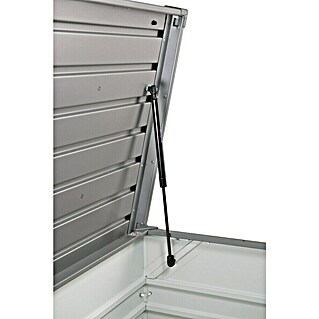 Biohort FreizeitBox Gartenbox 180 (L x B x H: 181 x 79 x 71 cm, Quarzgrau, Stahl)