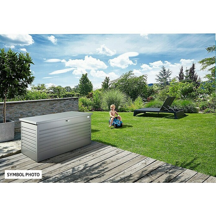 Biohort FreizeitBox Gartenbox 200 (L x B x H: 201 x 79 x 83 cm, Quarzgrau, Stahl) | BAUHAUS