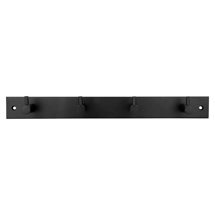 Siro Garderobenleiste 2452-322 (L x B x H: 322 x 38 x 43 mm, Anzahl Haken: 4 Stk., Schwarz) | BAUHAUS