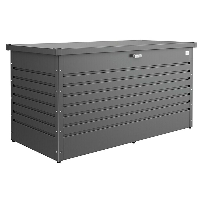 Biohort Garten-Aufbewahrungsbox FreizeitBox 160 (Dunkelgrau Metallic, 160 x 79 x 83 cm, Stahlblech)