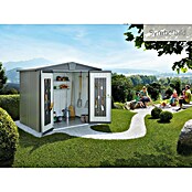 Biohort Gerätehaus Europa (Quarzgrau, 1,56 x 2,44 x 2,03 m, Stahlblech)