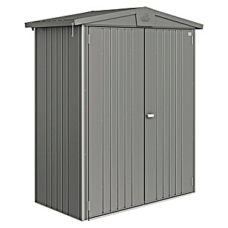 Biohort Europa Gerätehaus Gr. 1 (Außenbreite inkl. Dachüberstand: 173 cm, Außentiefe inkl. Dachüberstand: 84 cm, Stahl, Quarzgrau Metallic)