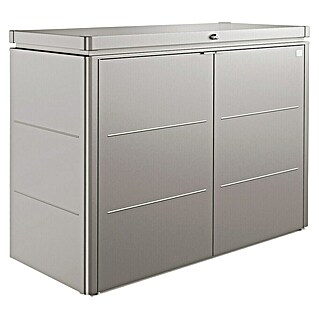 Biohort HighBoard Garten-Aufbewahrungsbox Highboard 160 (L x B x H: 1,6 x 0,7 x 1,18 m, Quarzgrau Metallic, Stahl)