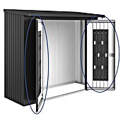 Biohort Türpaket WoodStock (Dunkelgrau Metallic, 1,38 x 1,73 m, Passend für: Biohort Kaminholzlager WoodStock 230)
