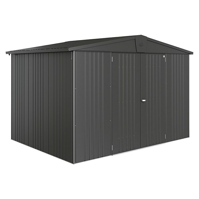 Biohort Gerätehaus Europa (Dunkelgrau Metallic, 2,28 x 3,16 x 2,09 m, Stahlblech)