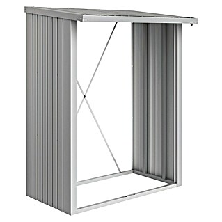 Biohort WoodStock Kaminholzregal 150 (Stahl, Silber Metallic, B x T x H: 157 x 102 x 199 cm)