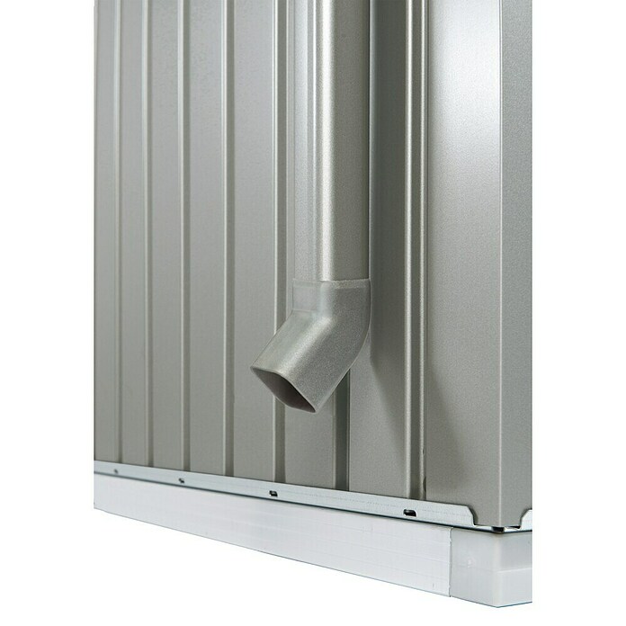 Biohort HighLine Regenfallrohr-Set (Passend für: Biohort Gerätehaus HighLine, Quarzgrau Metallic, 205,5 cm)