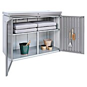 Biohort Garten-Aufbewahrungsbox Highboard 160 (Quarzgrau Metallic, 160 x 70 x 118 cm, Aluminium)