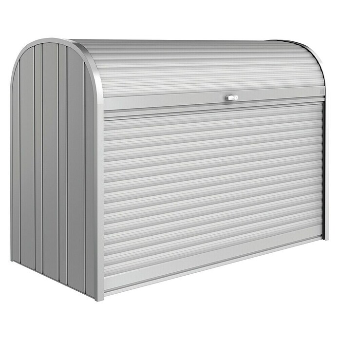Biohort Garten-Aufbewahrungsbox StoreMax 190 (Silber Metallic, 190 x 97 x 136 cm, Stahlblech)