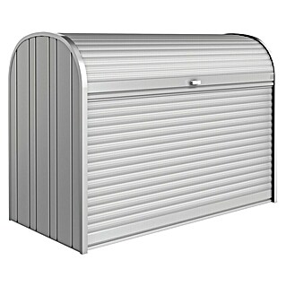 Biohort StoreMax Garten-Aufbewahrungsbox 190 (Silber Metallic, 190 x 97 x 136 cm, Stahl)