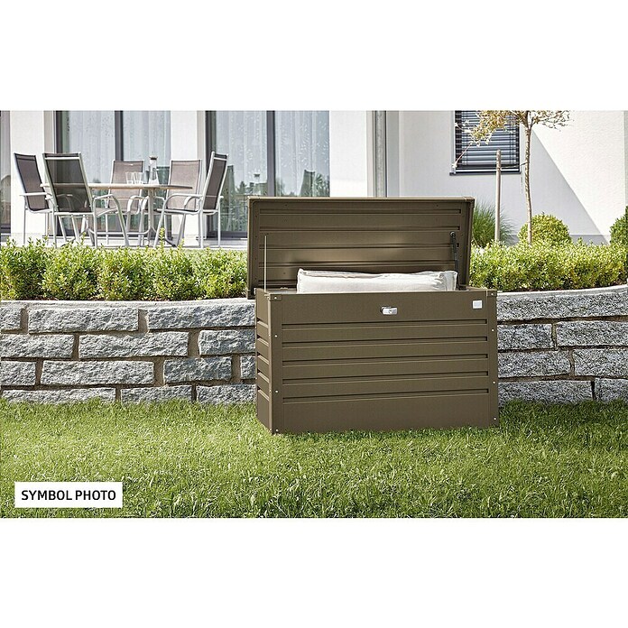 Biohort FreizeitBox Gartenbox 200 (L x B x H: 79 x 201 x 83 cm, Stahl, Bronze-Metallic) | BAUHAUS