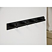 Siro Garderobenleiste 2452-322 (L x B x H: 322 x 38 x 43 mm, Anzahl Haken: 4 Stk., Schwarz) | BAUHAUS